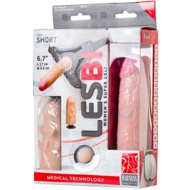 Страпон с 2 насадками Lesbi Harness